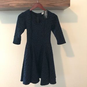Navy short half sleeve dress